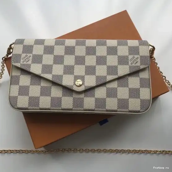 Frstbag ru Vuitton Pochette N63106 Felicie Bag Louis Damier 0511